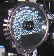 Close-up of LED 'non-visible' flash