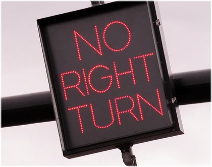 Blank
                        Out no right turn sign, in English (don't use)